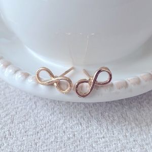 Gold infinity earrings